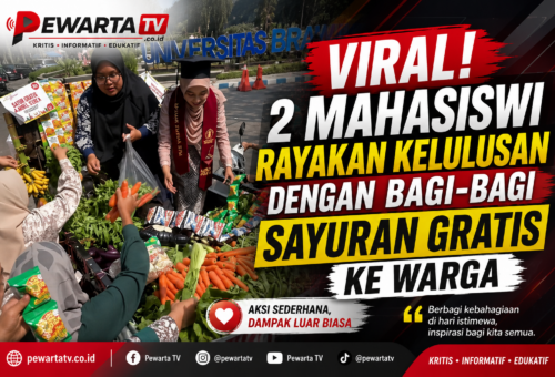 Dua Mahasiswi UB Viral Usai Rayakan Kelulusan dengan Bagi Sayuran Gratis kepada Warga