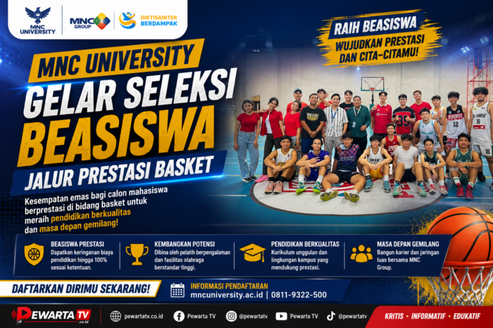 MNC University Buka Seleksi Beasiswa Prestasi Basket, Kesempatan Emas bagi Atlet Muda