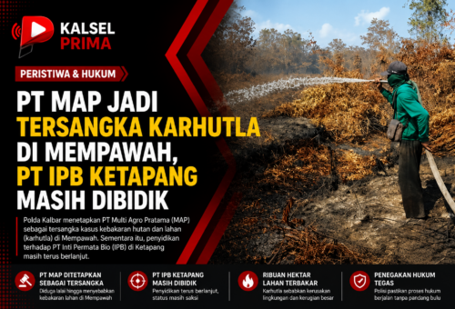 PT MAP Jadi Tersangka Karhutla di Mempawah, PT IPB Ketapang Masih Dibidik