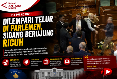 Plt PM Kosovo Dilempari Telur di Parlemen, Sidang Berujung Ricuh