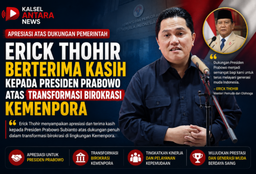 Erick Thohir Berterima Kasih kepada Presiden Prabowo atas Transformasi Birokrasi Kemenpora