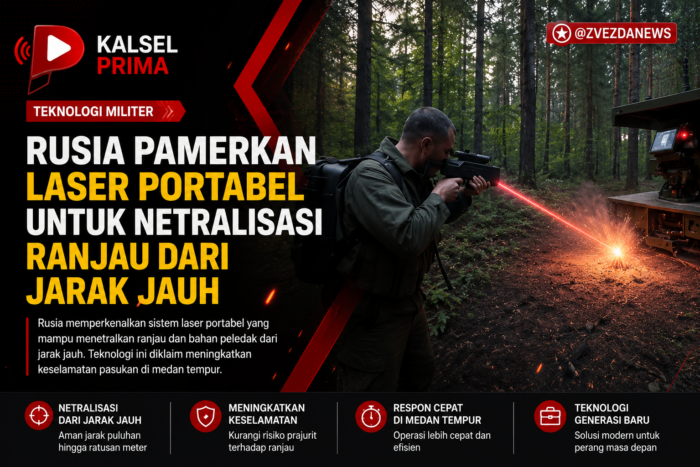 Rusia Pamerkan Laser Portabel untuk Netralisasi Ranjau dari Jarak Jauh