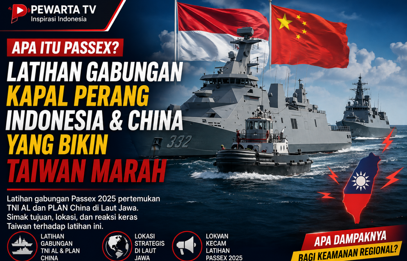 Apa Itu Passex? Latihan Gabungan Kapal Perang Indonesia dan China yang Bikin Taiwan Marah