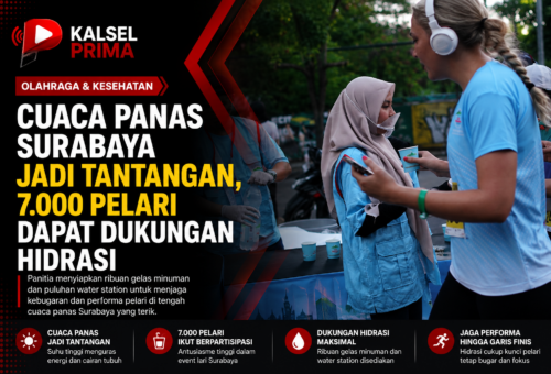 Cuaca Panas Surabaya Jadi Tantangan, 7.000 Pelari Dapat Dukungan Hidrasi