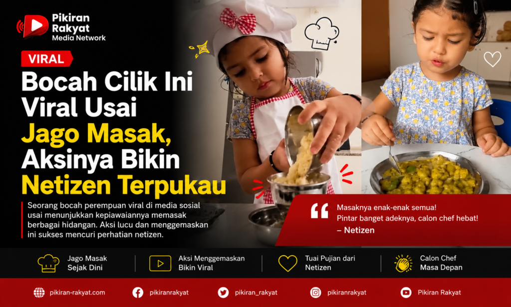 Bocah Cilik Ini Viral Usai Jago Masak, Aksinya Bikin Netizen Terpukau