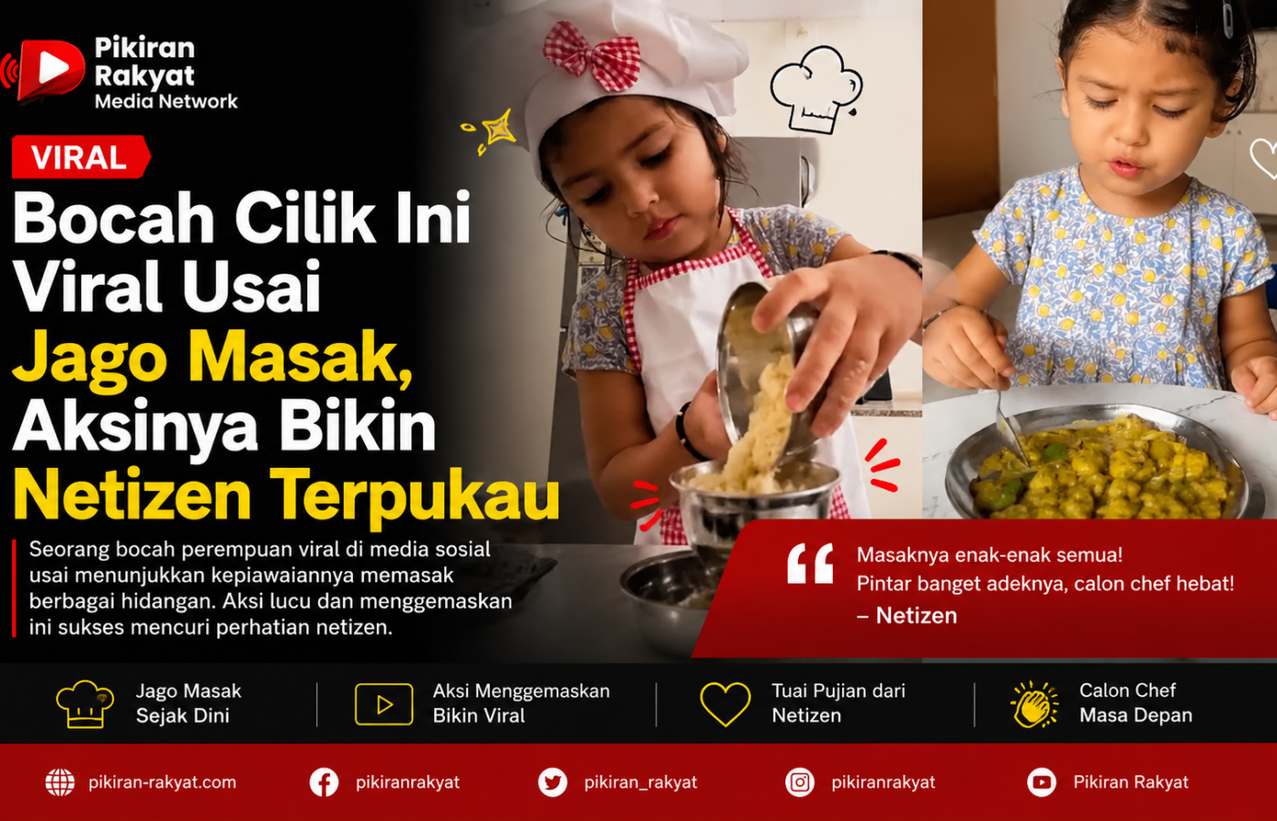 Bocah Cilik Ini Viral Usai Jago Masak, Aksinya Bikin Netizen Terpukau