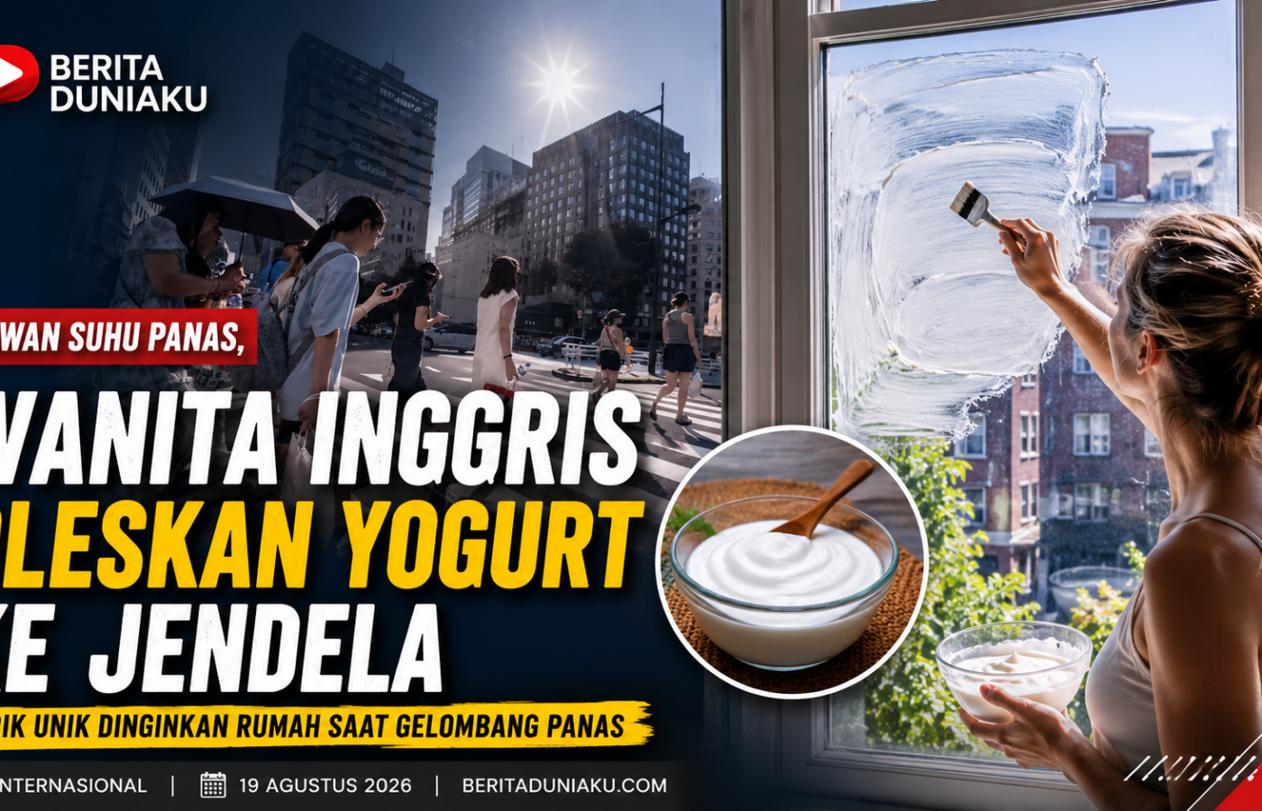 Wanita Inggris Oleskan Yogurt ke Jendela untuk Redam Panas, Benarkah Efektif?