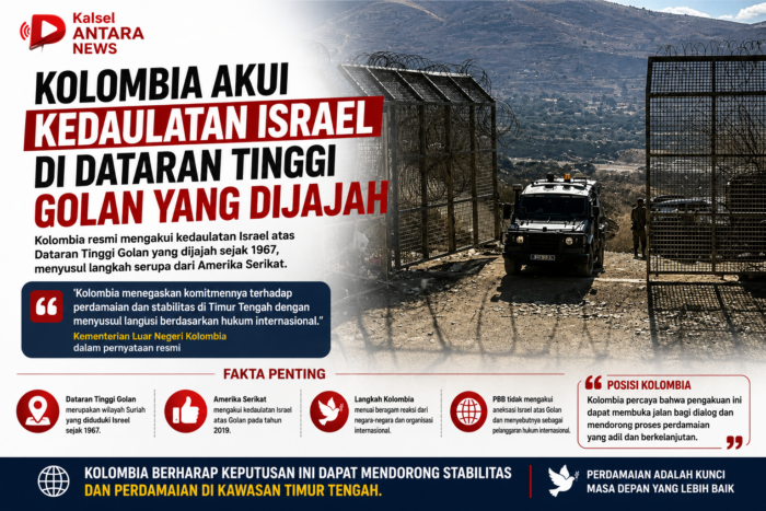 Kolombia Akui Kedaulatan Israel di Dataran Tinggi Golan yang Dijajah