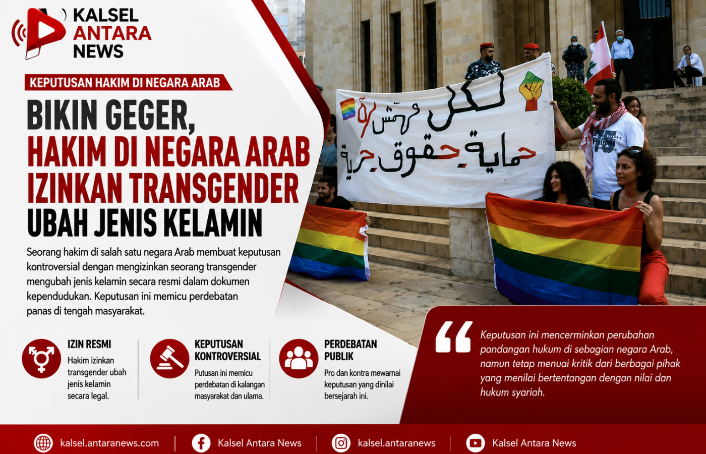 Bikin Geger, Hakim di Negara Arab Izinkan Transgender Ubah Jenis Kelamin