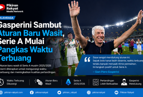 Gasperini Sambut Aturan Baru Wasit, Serie A Mulai Pangkas Waktu Terbuang