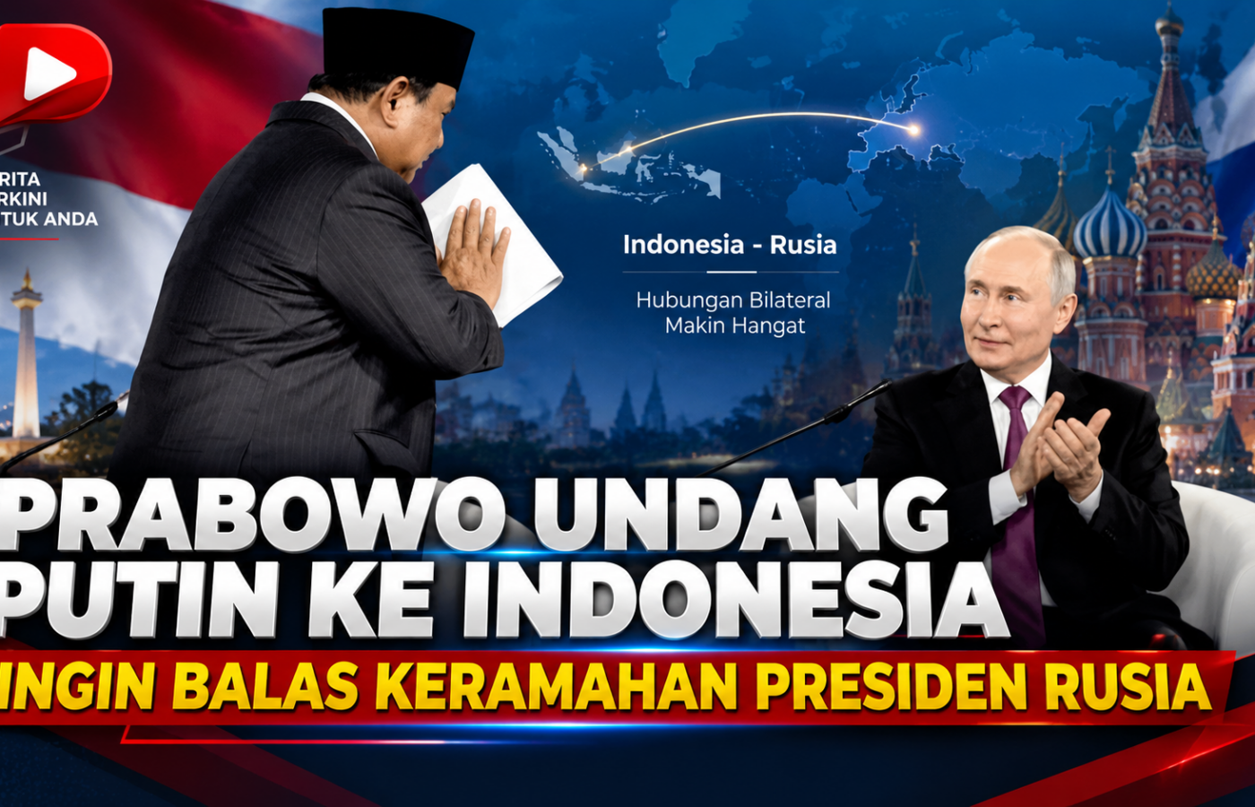 Prabowo Undang Putin ke Indonesia, Ingin Balas Keramahan Presiden Rusia