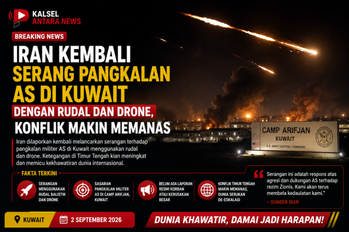 ran Kembali Serang Pangkalan AS di Kuwait dengan Rudal dan Drone, Konflik Makin Memanas