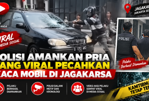 Polisi Amankan Pria yang Viral Pecahkan Kaca Mobil di Jagakarsa